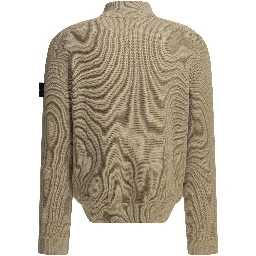 Half zippered cotton knitwear