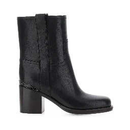 Leather ankle boots 30 mm
