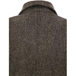 Double-breasted tweed coat