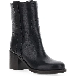 Leather ankle boots 30 mm