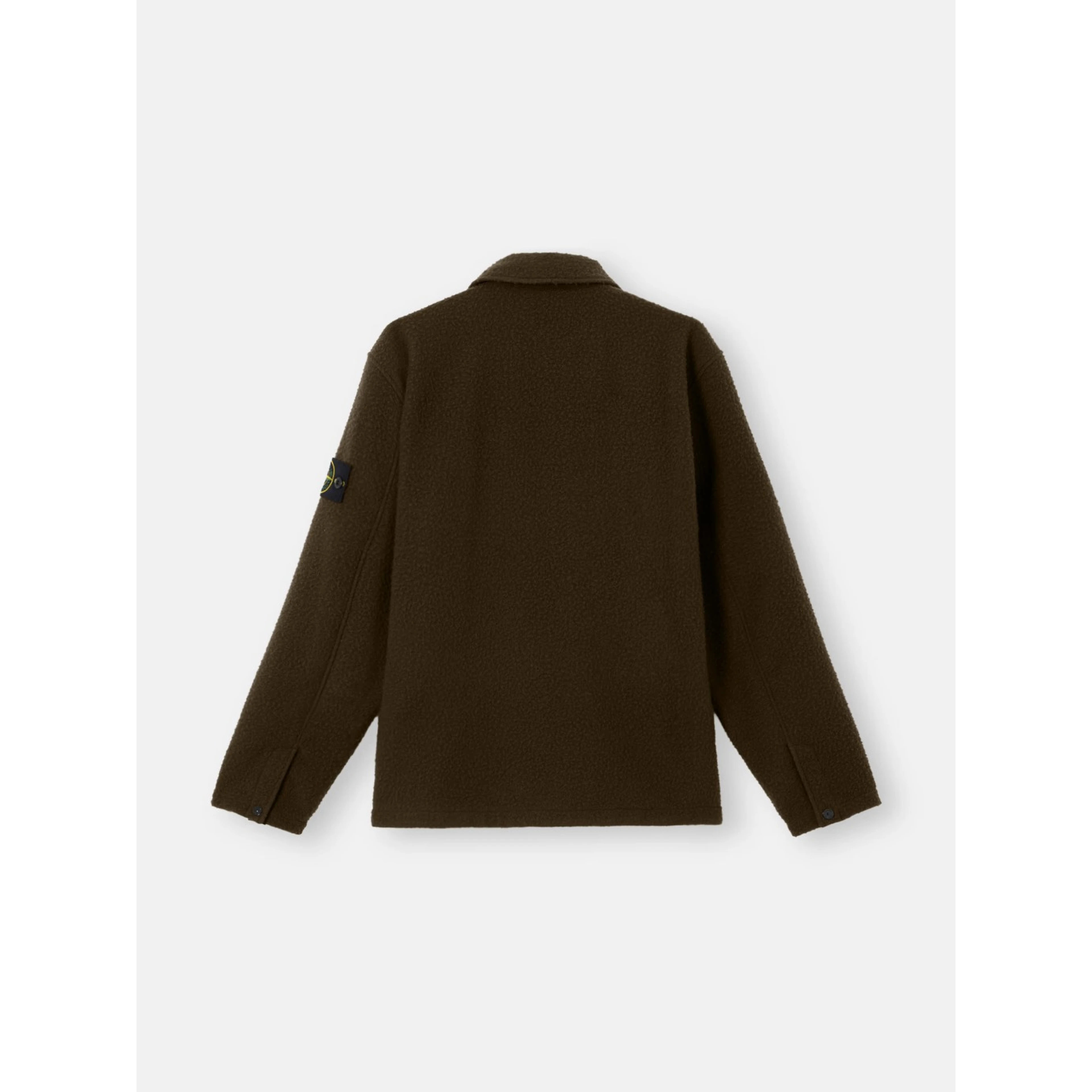 Nylon and wool overshirt jacket