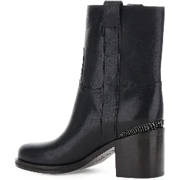 Leather ankle boots 30 mm