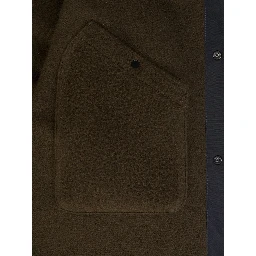 Nylon and wool overshirt jacket