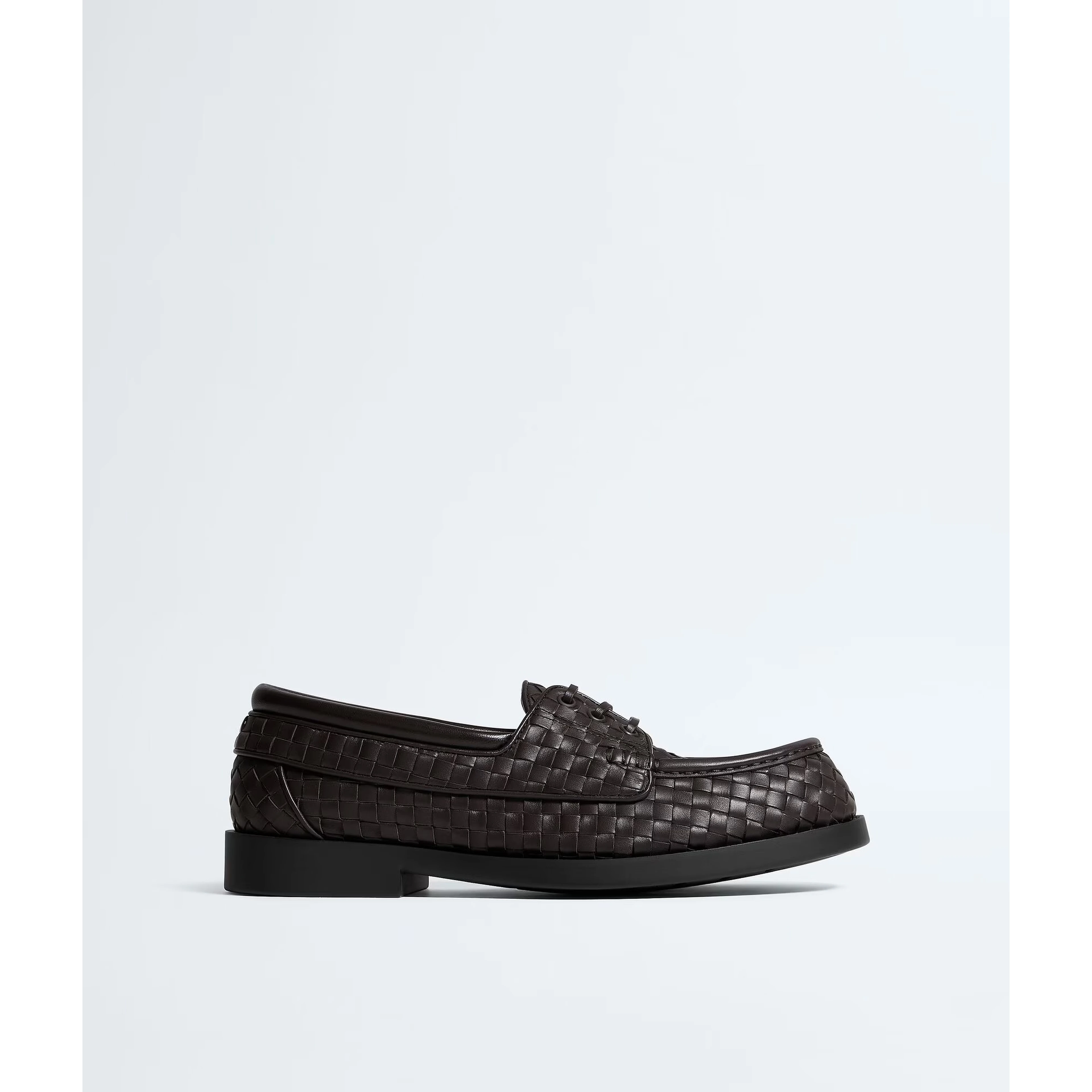 "Pier" laced loafers in woven leather