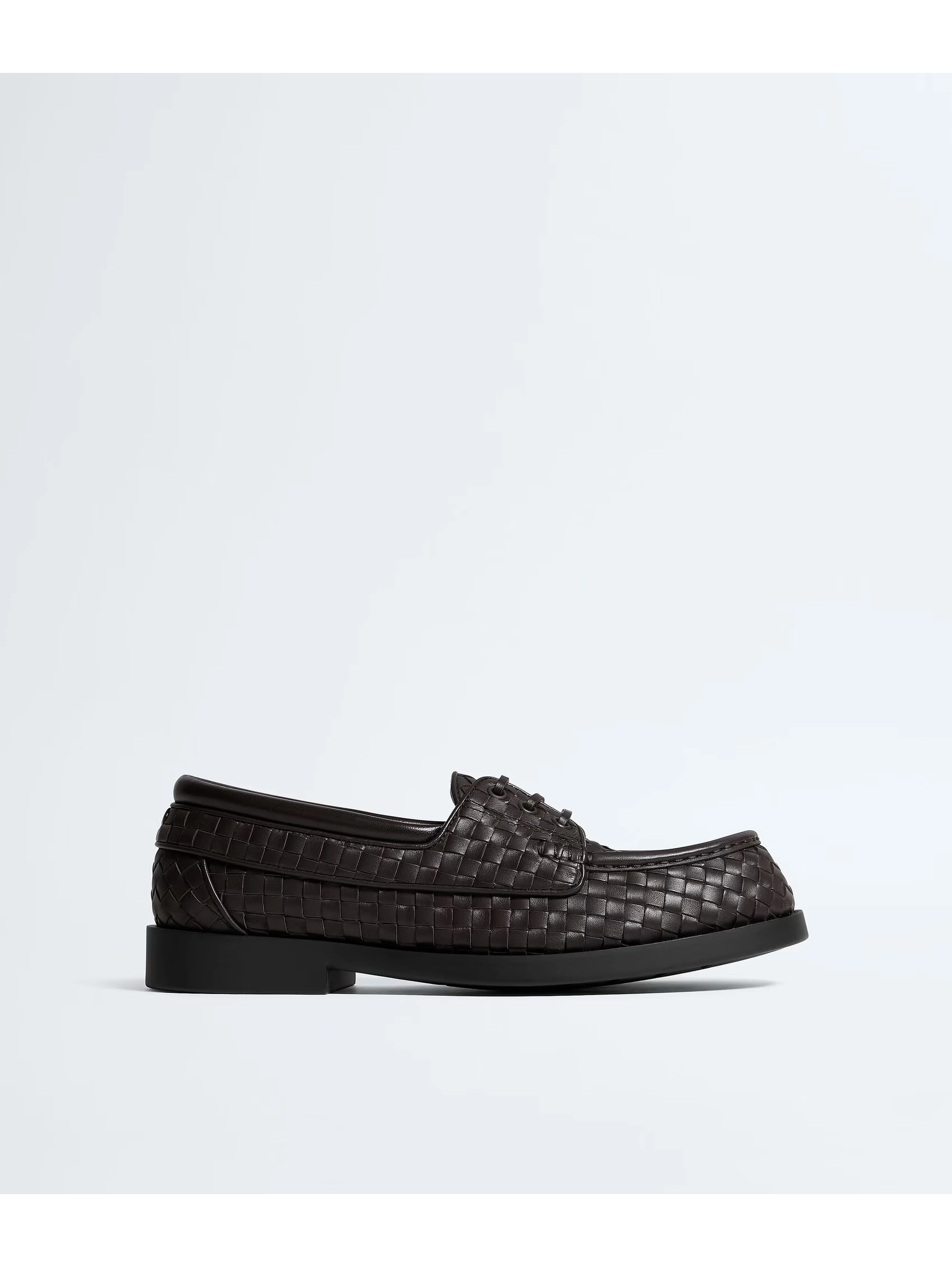 "Pier" laced loafers in woven leather