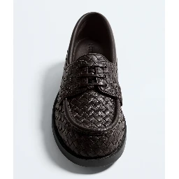 "Pier" laced loafers in woven leather