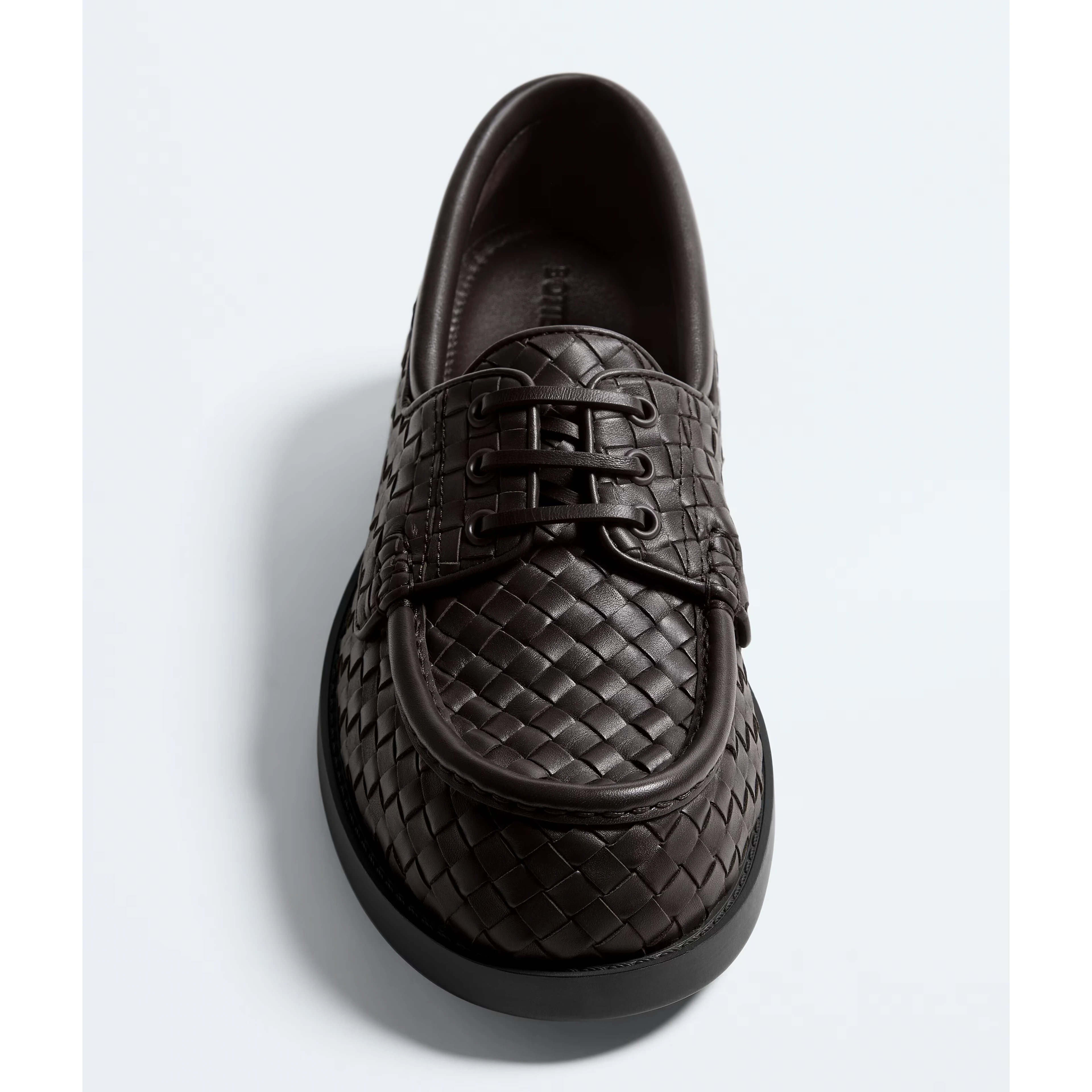 "Pier" laced loafers in woven leather