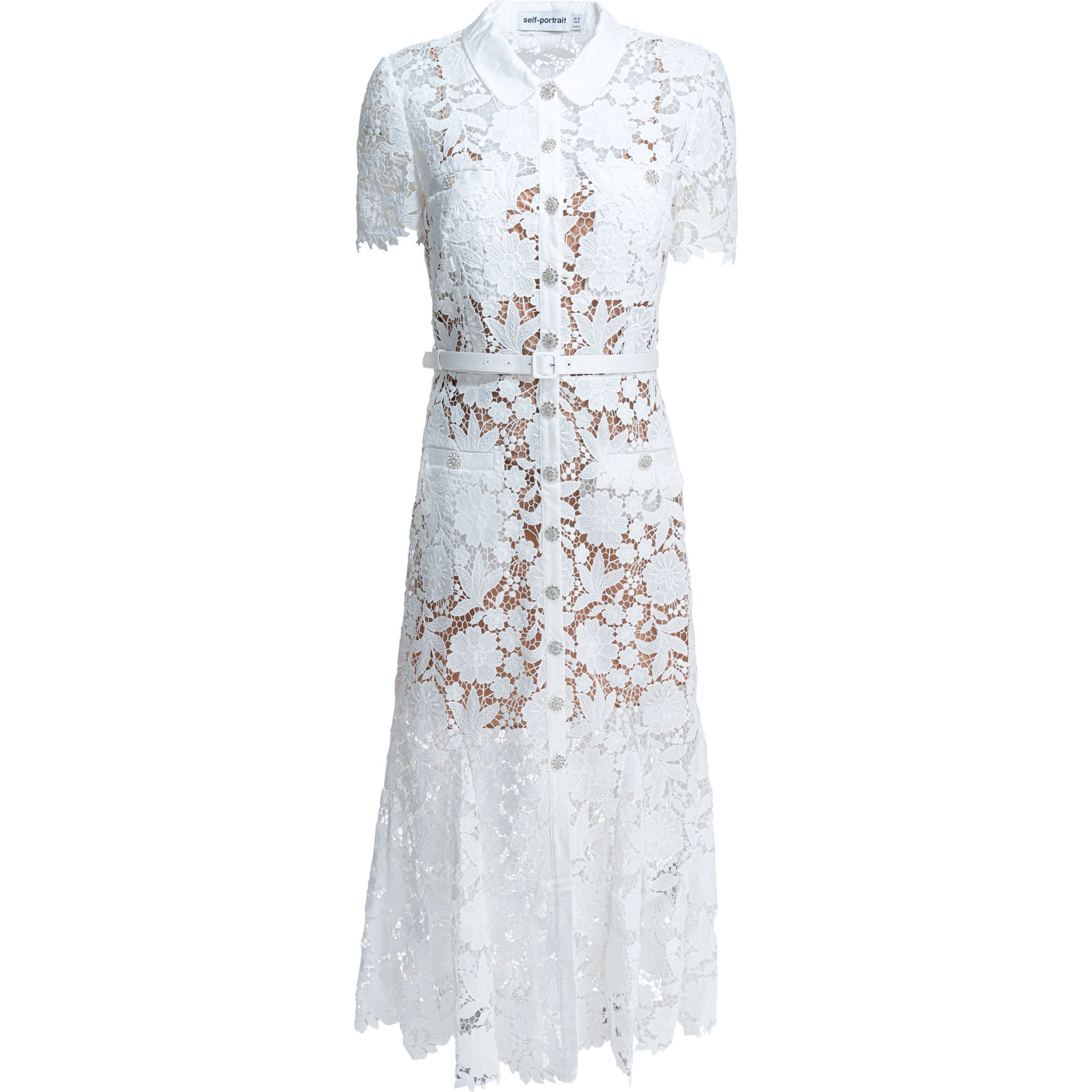 Embroidery midi dress