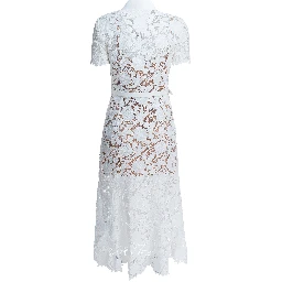 Embroidery midi dress