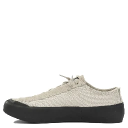 Sneakers in mixed leather and fabric