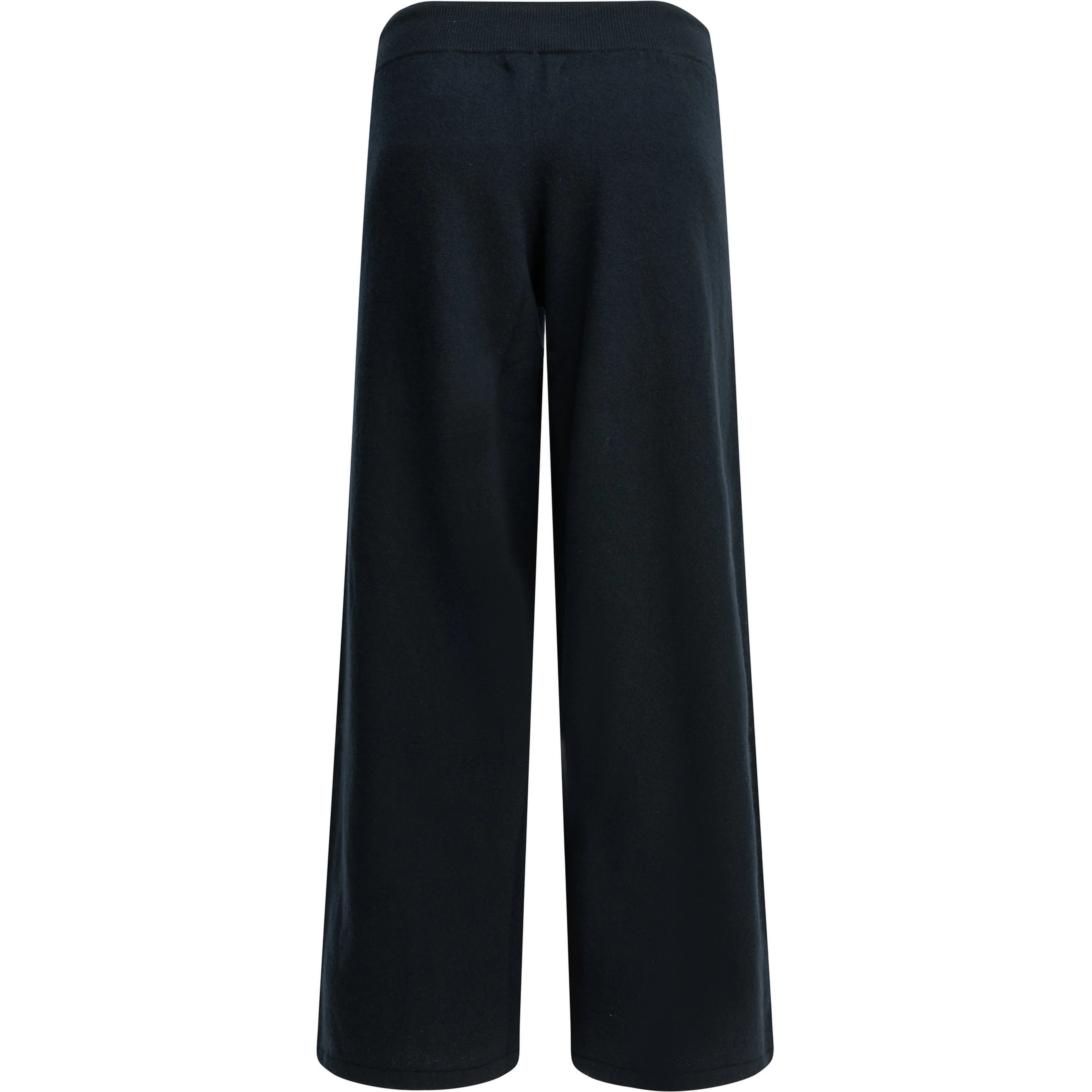 Wide leg knit trousers