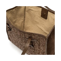 "Dua" shoulder bag in woven straw
