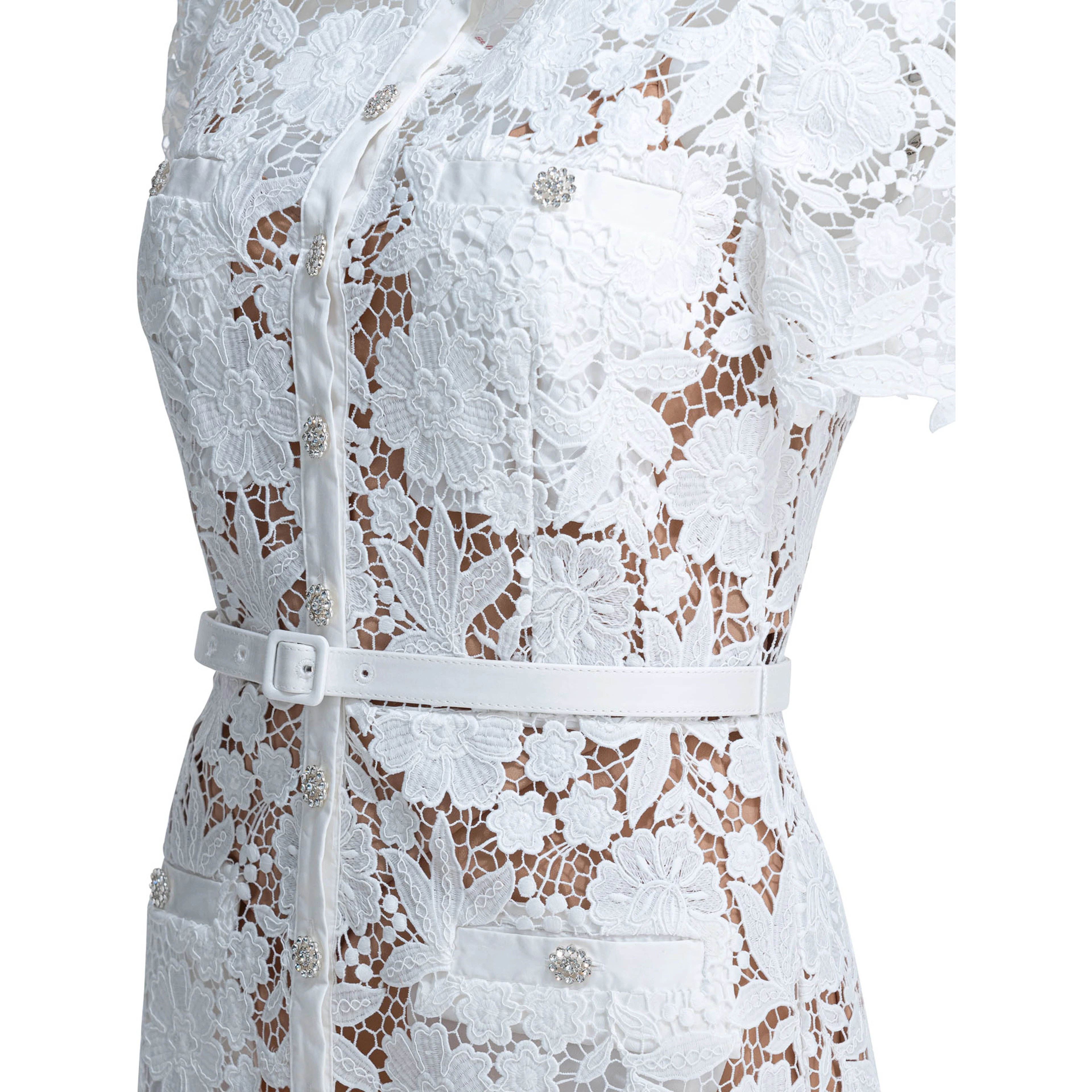 Embroidery midi dress