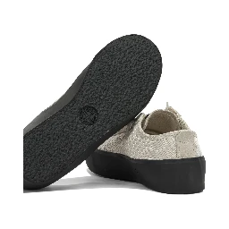 Sneakers in mixed leather and fabric
