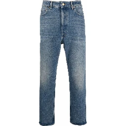 Washed Denim straight leg jeans