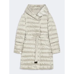 Belted reversible down jacket