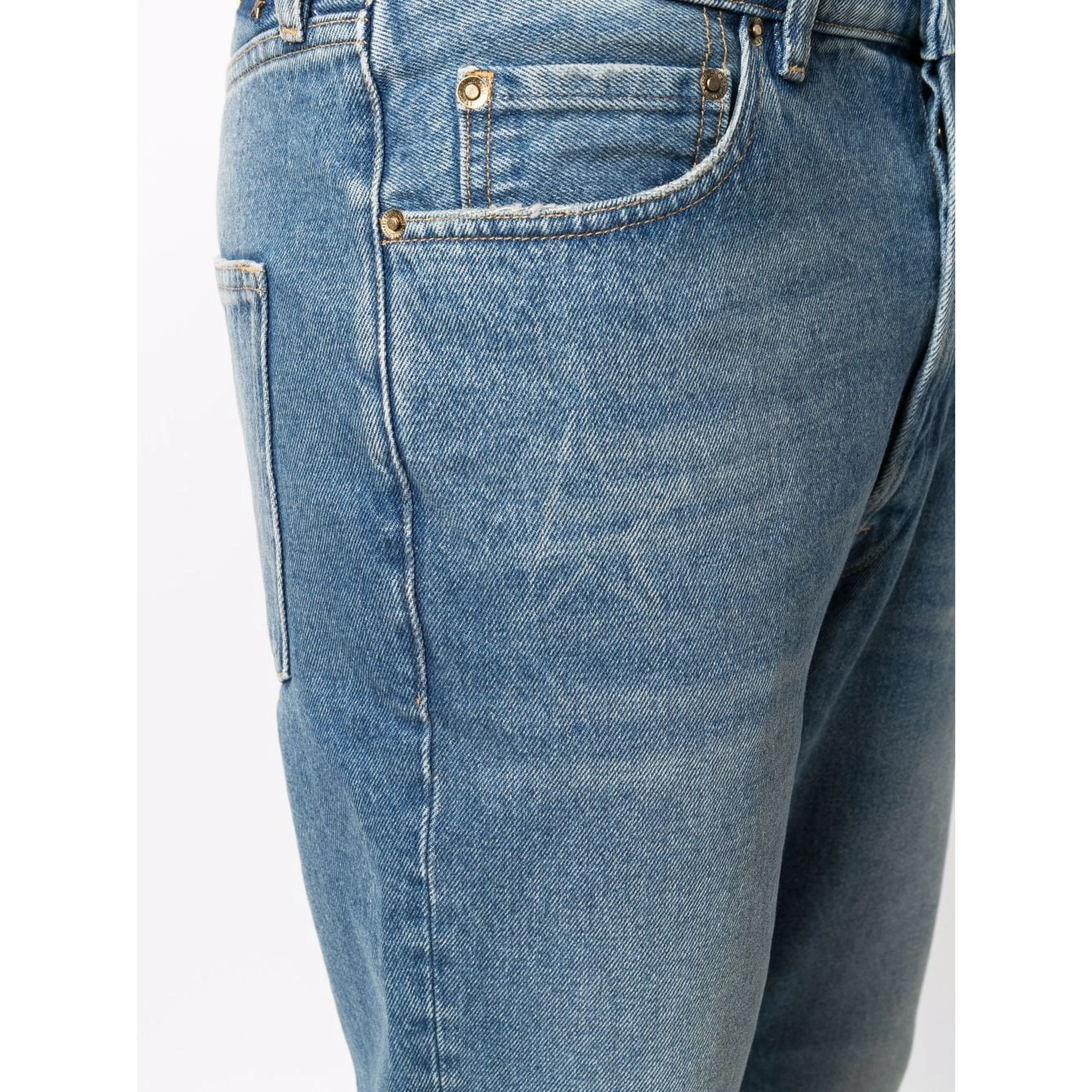 Washed Denim straight leg jeans