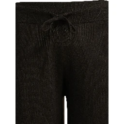 Wide leg knit trousers