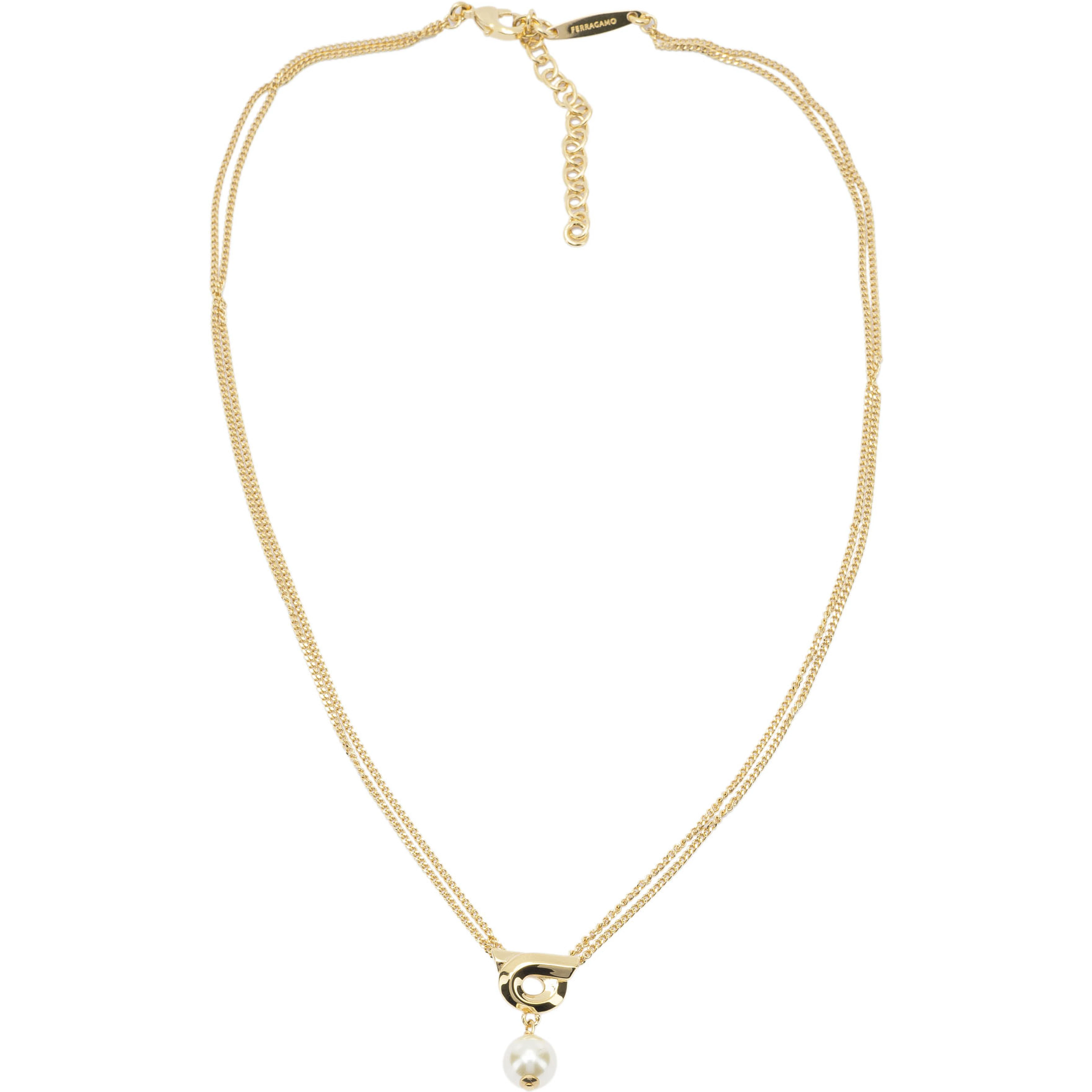 "Gancini" necklace with pearl