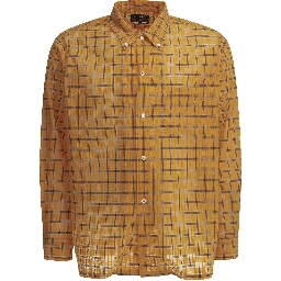 "Open BD Nylon Airy Plaid" Casual Shirt
