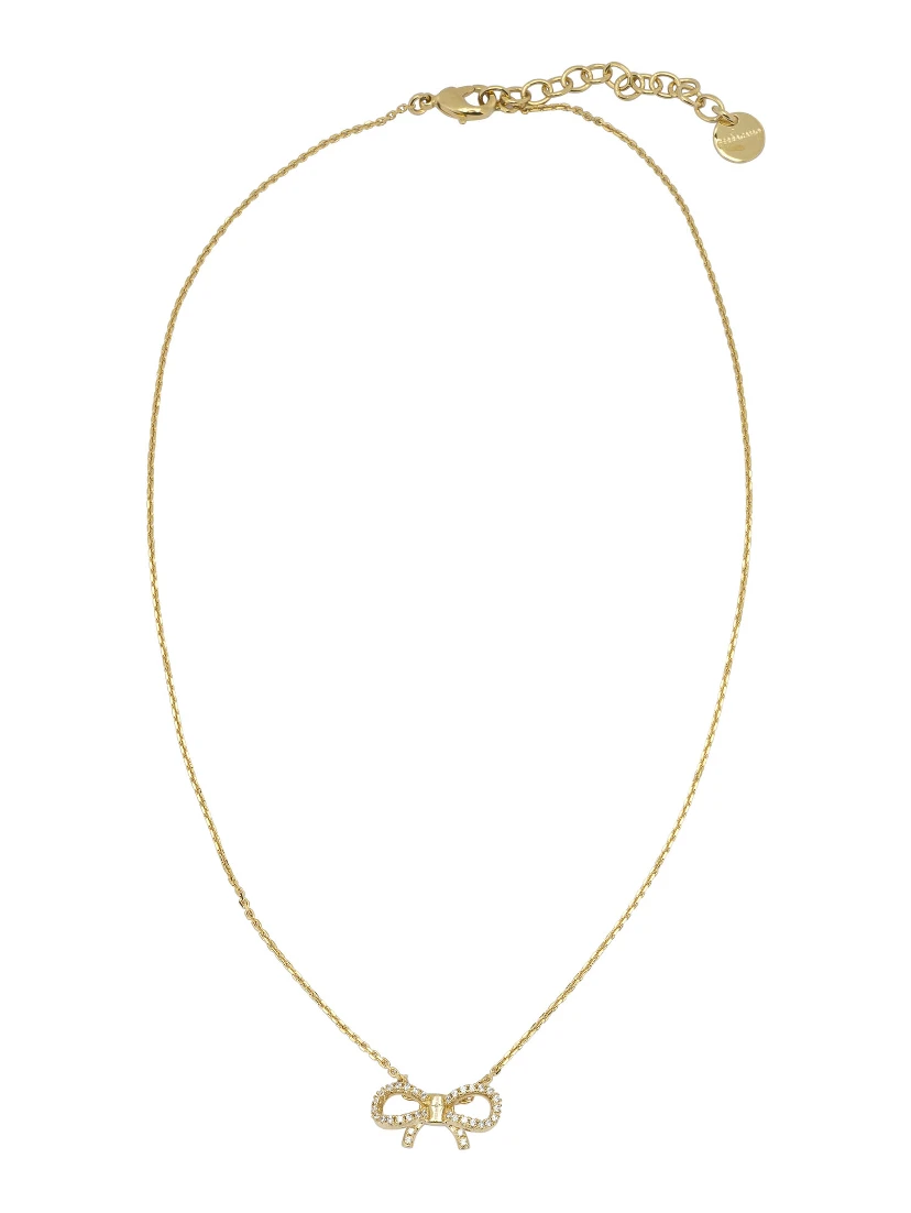 Necklace with bow pendant