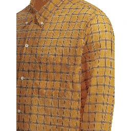 "Open BD Nylon Airy Plaid" Casual Shirt