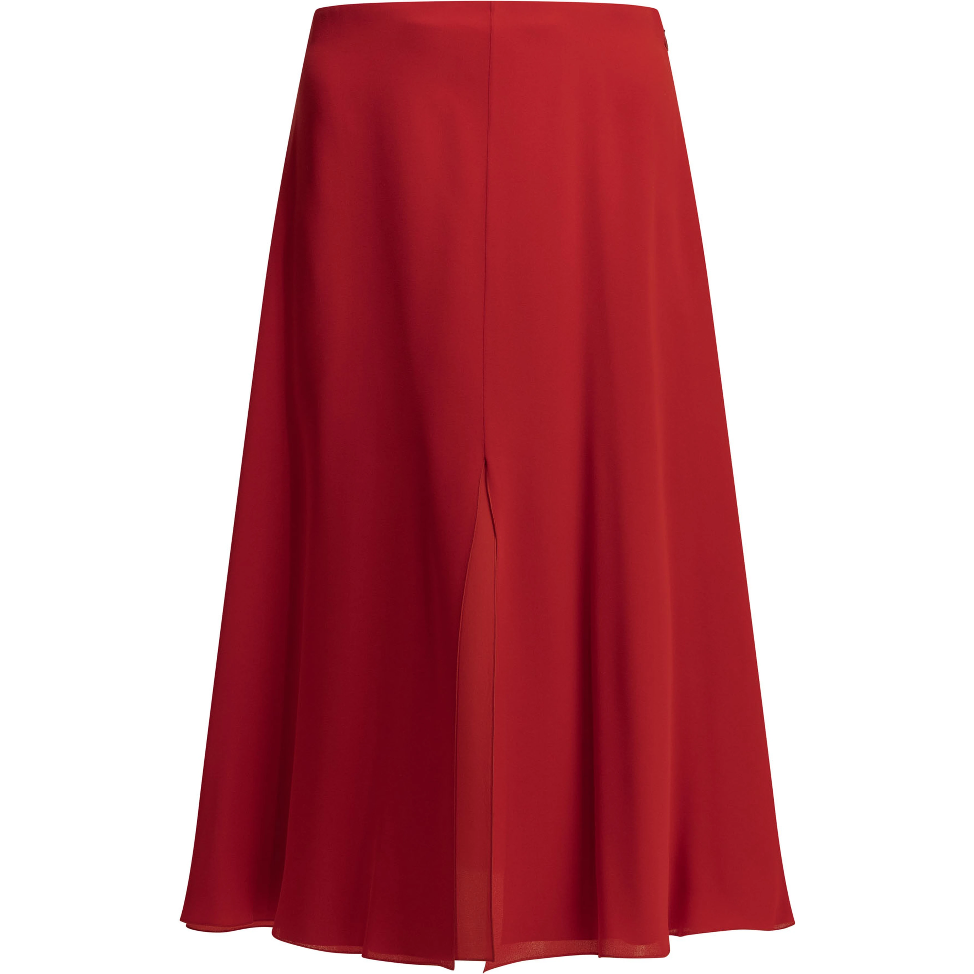 Flared midi skirt in silk