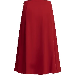 Flared midi skirt in silk