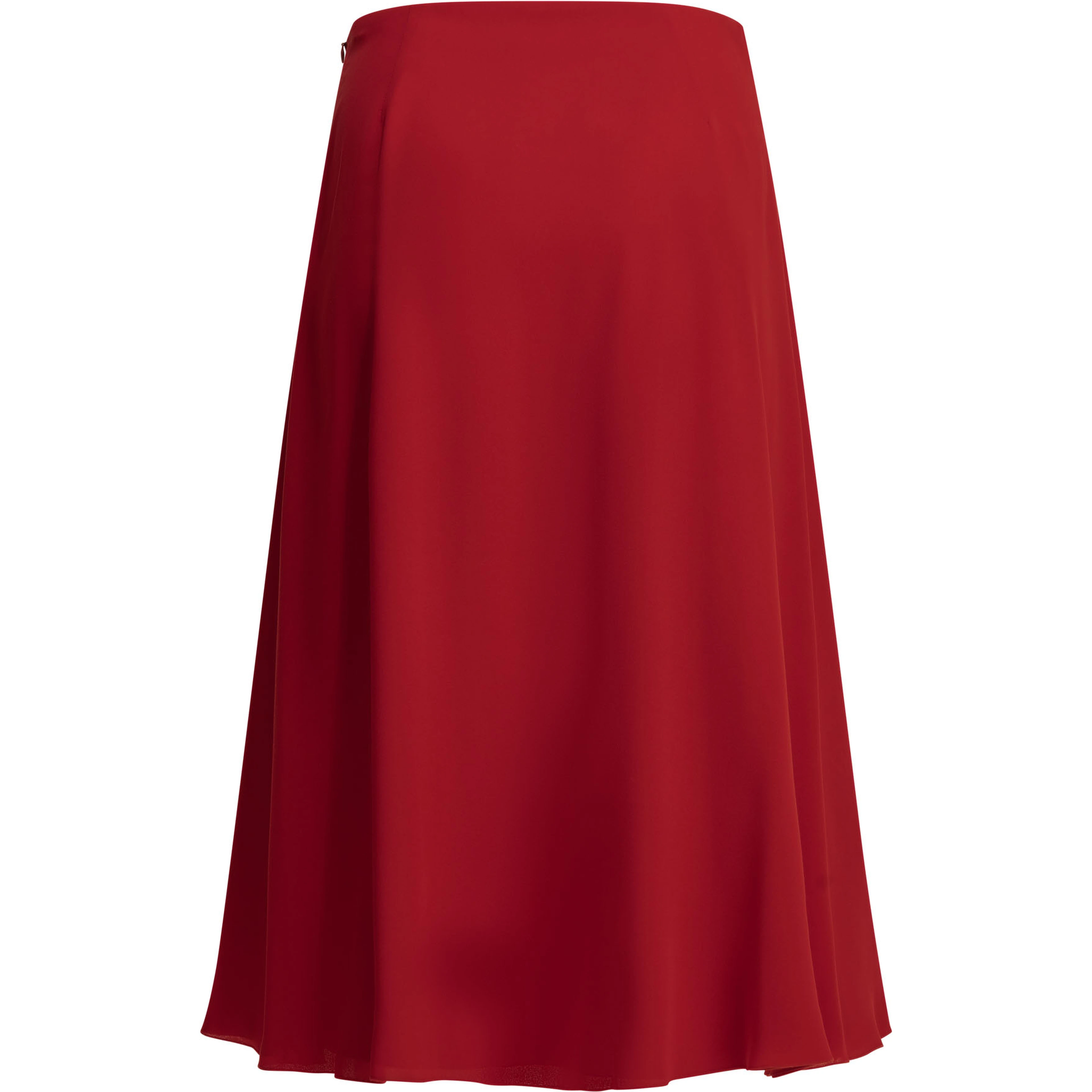 Flared midi skirt in silk