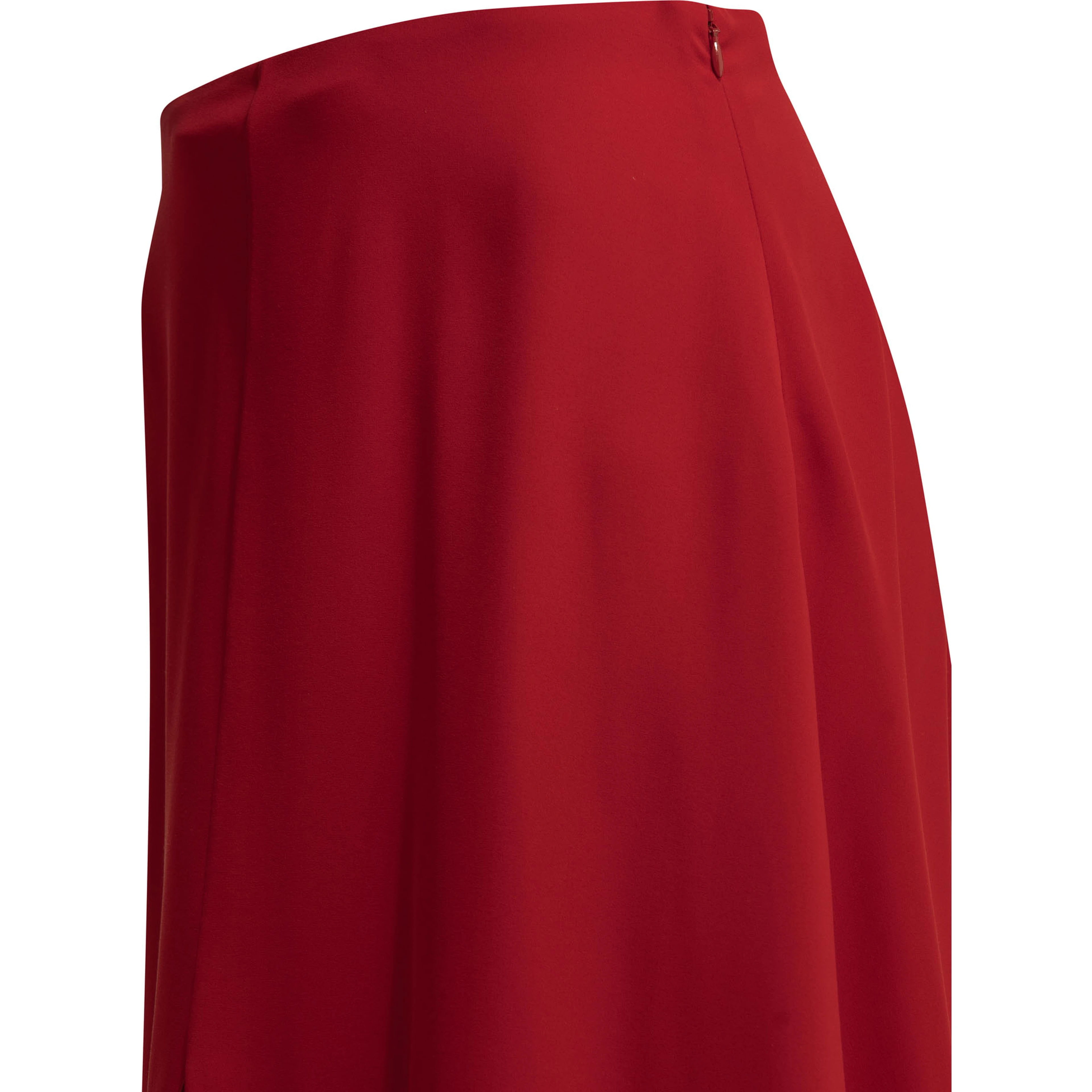 Flared midi skirt in silk
