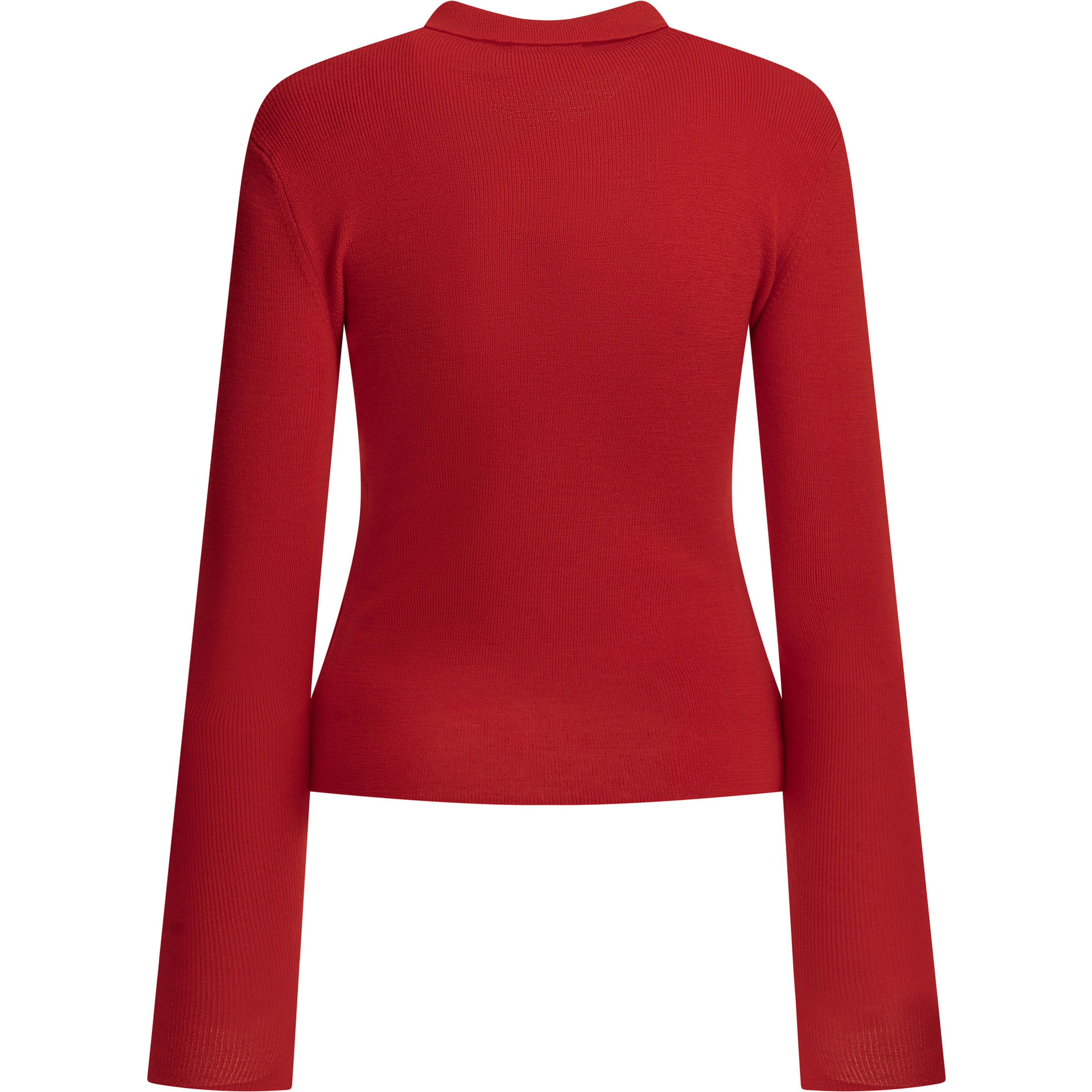 Merino wool polo sweater
