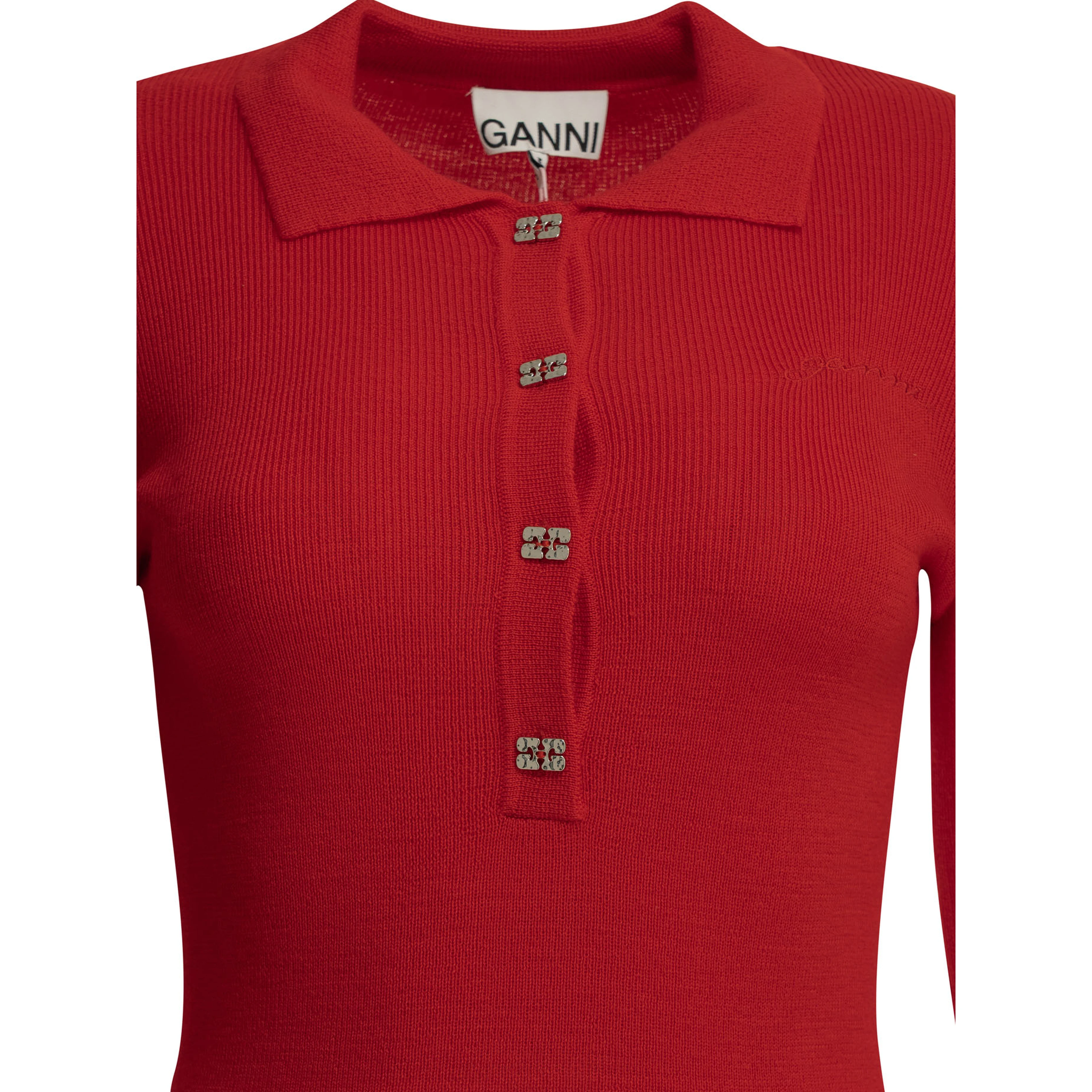 Merino wool polo sweater