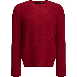 Wool and cashmere crew-neck sweater with logo