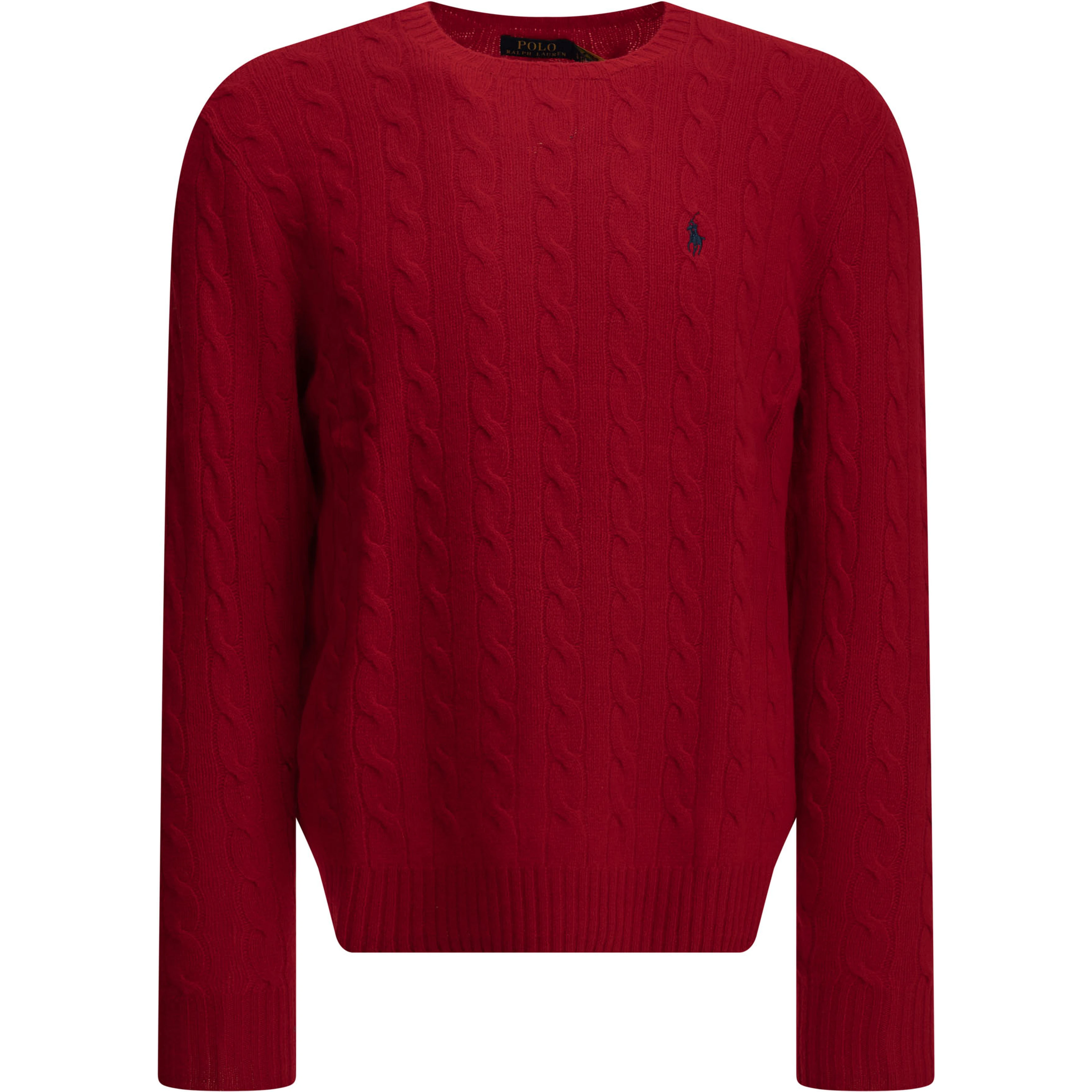 Wool and cashmere crew-neck sweater with logo