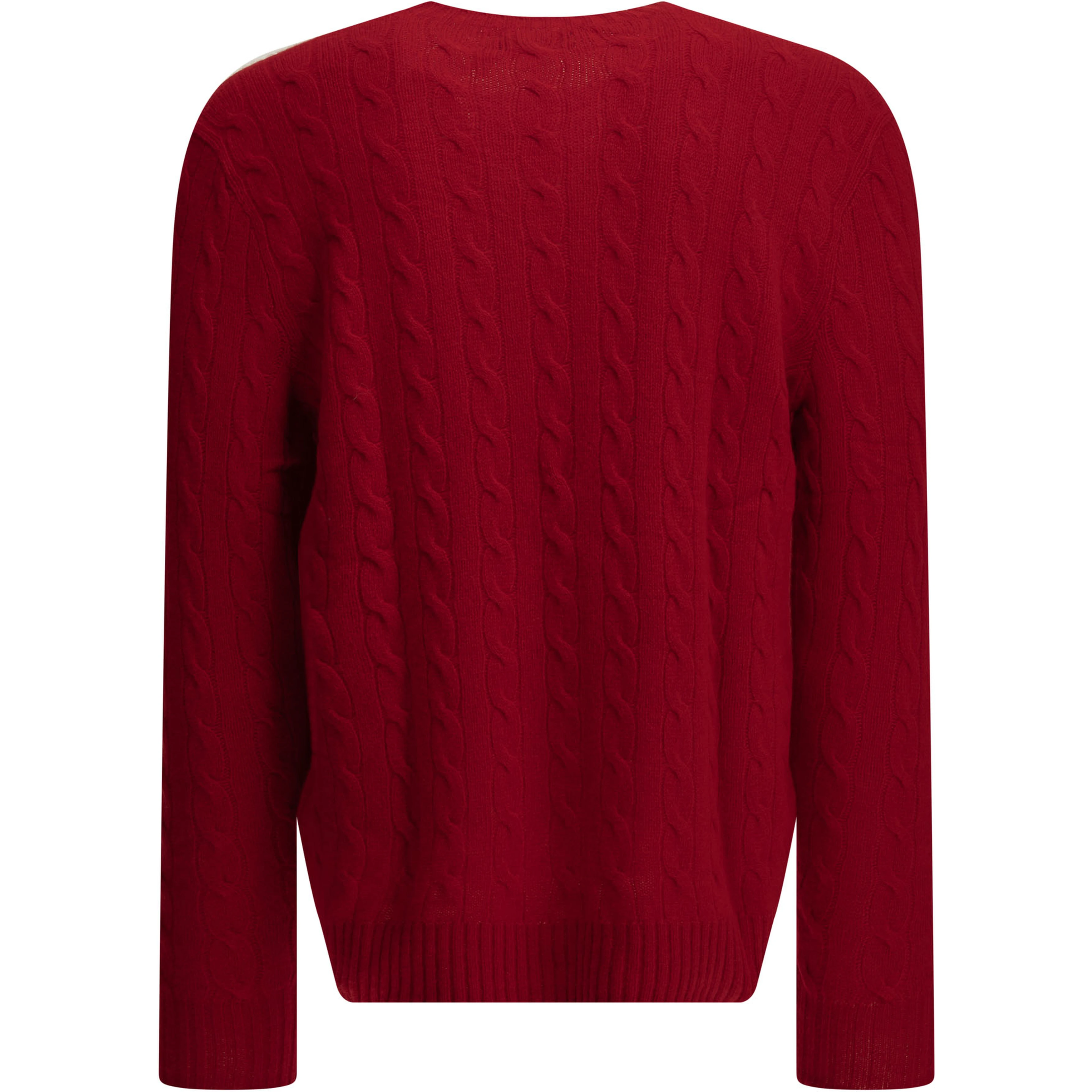 Wool and cashmere crew-neck sweater with logo