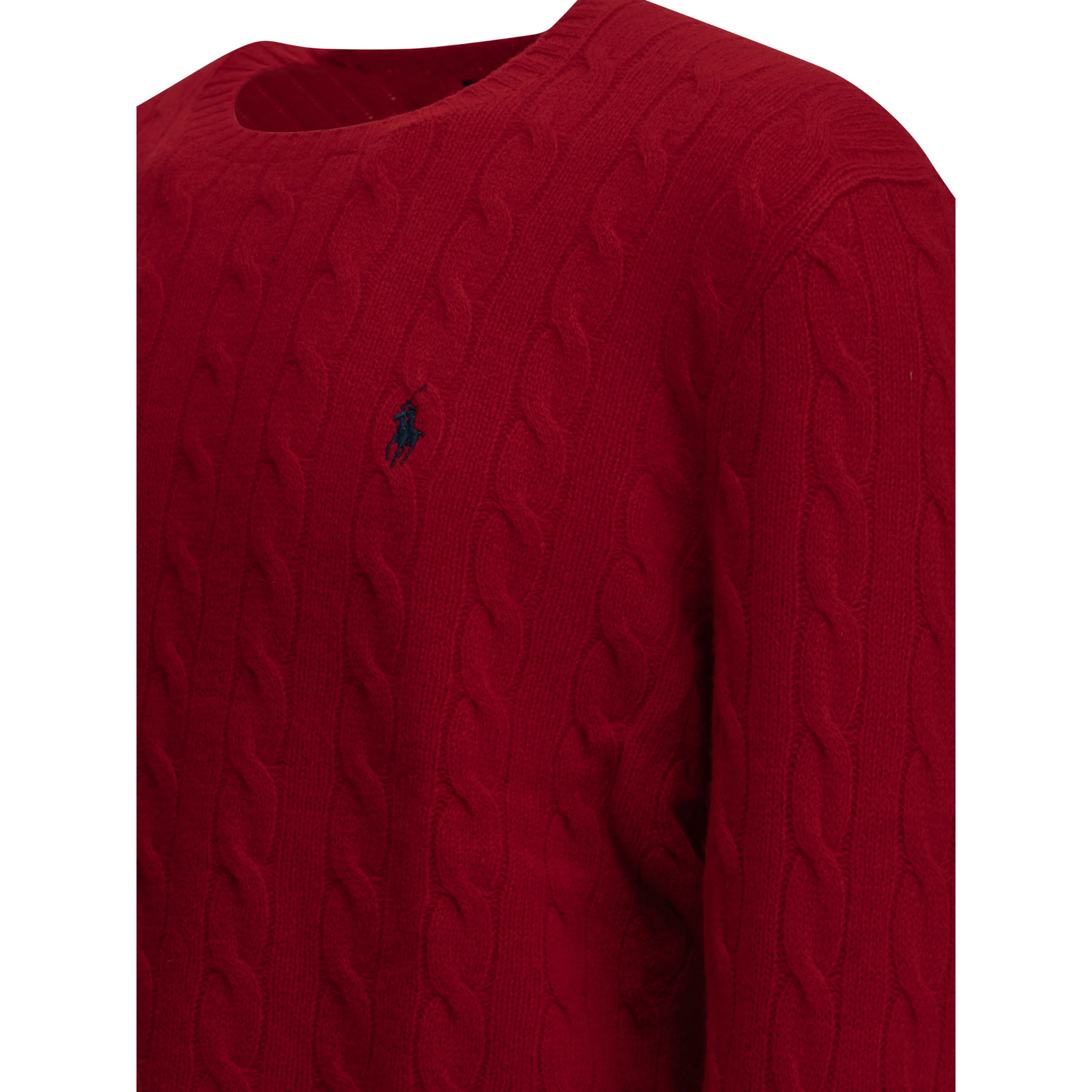 Wool and cashmere crew-neck sweater with logo
