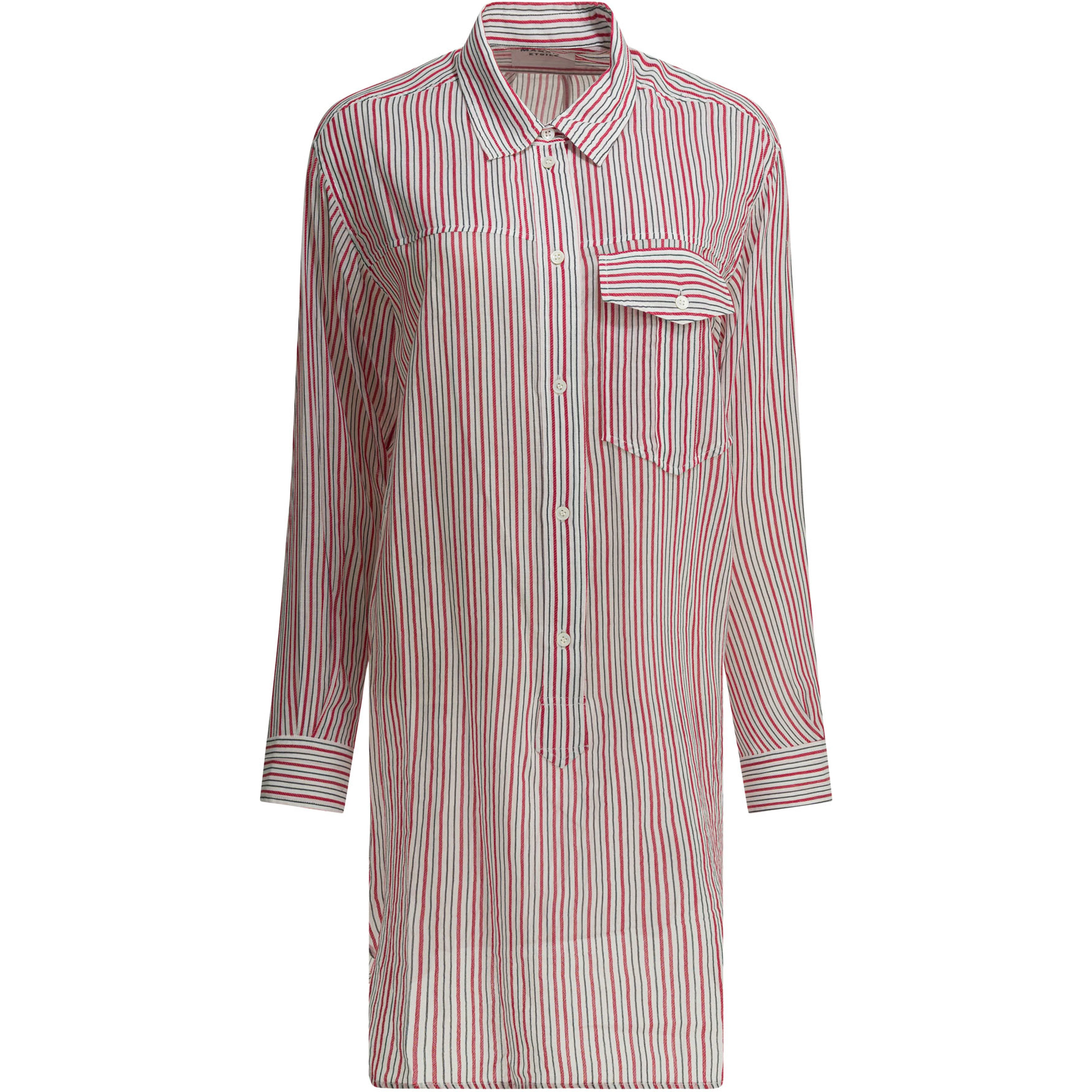 Striped chemisier dress