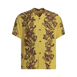 "Pictograph Flower" Casual Shirt