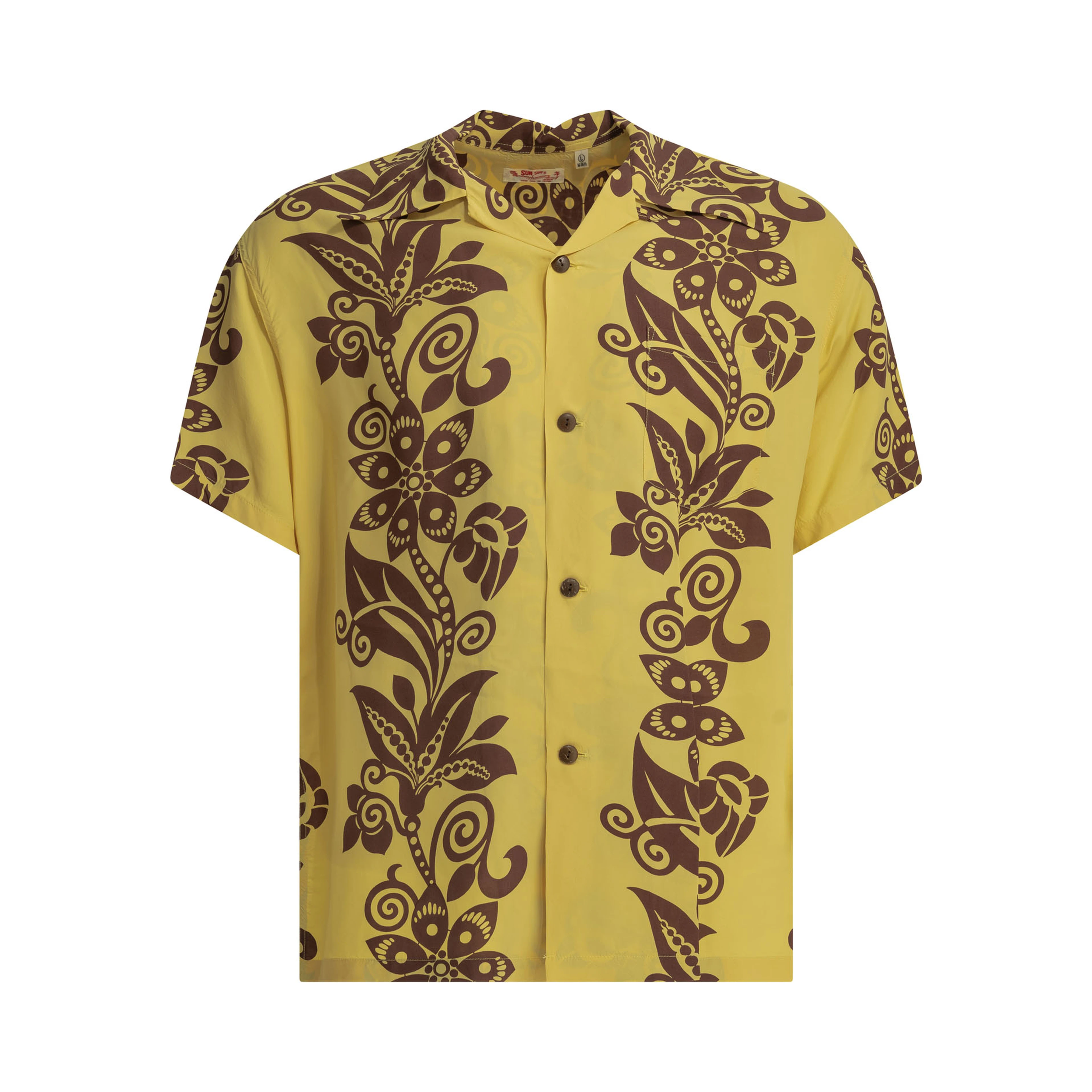 "Pictograph Flower" Casual Shirt