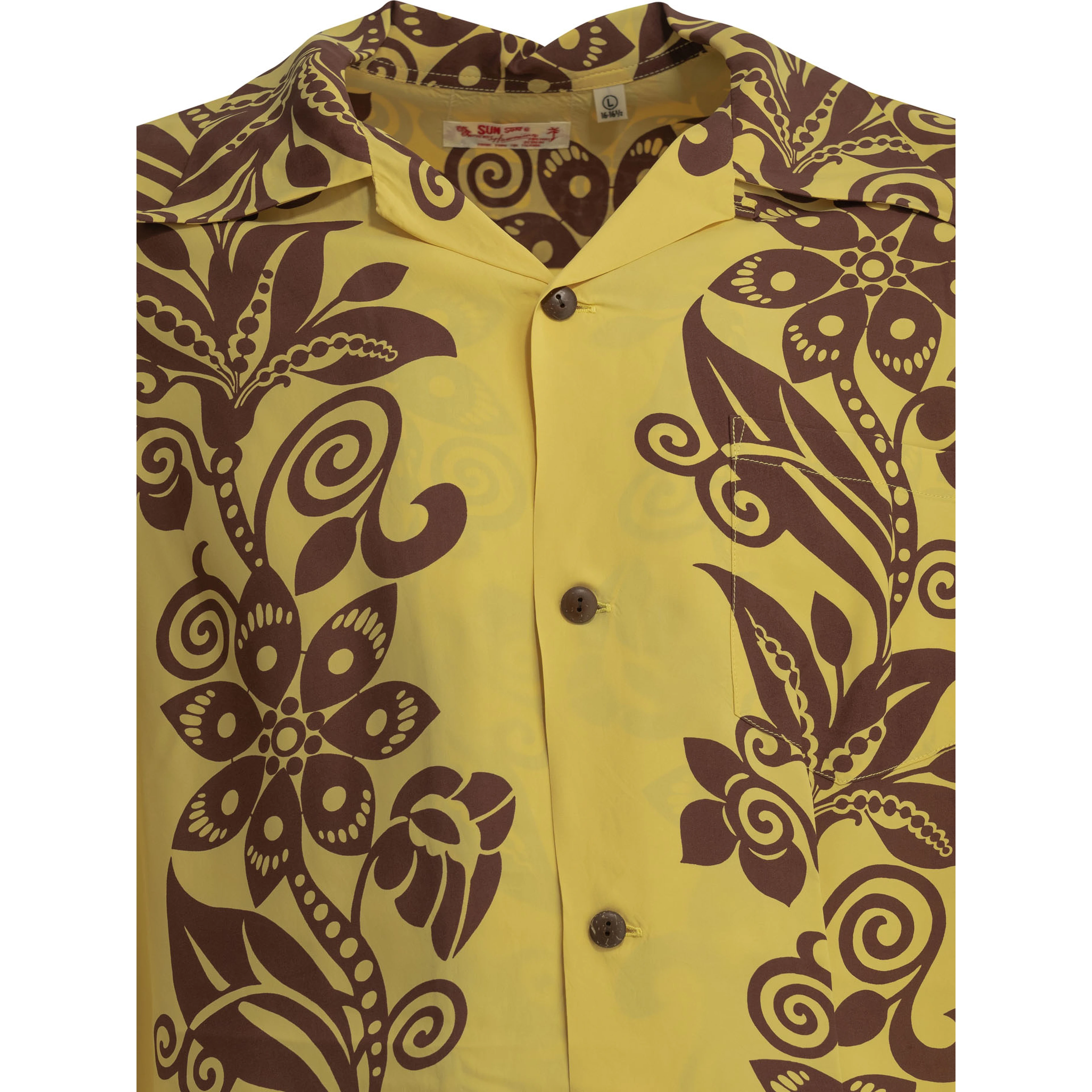 "Pictograph Flower" Casual Shirt