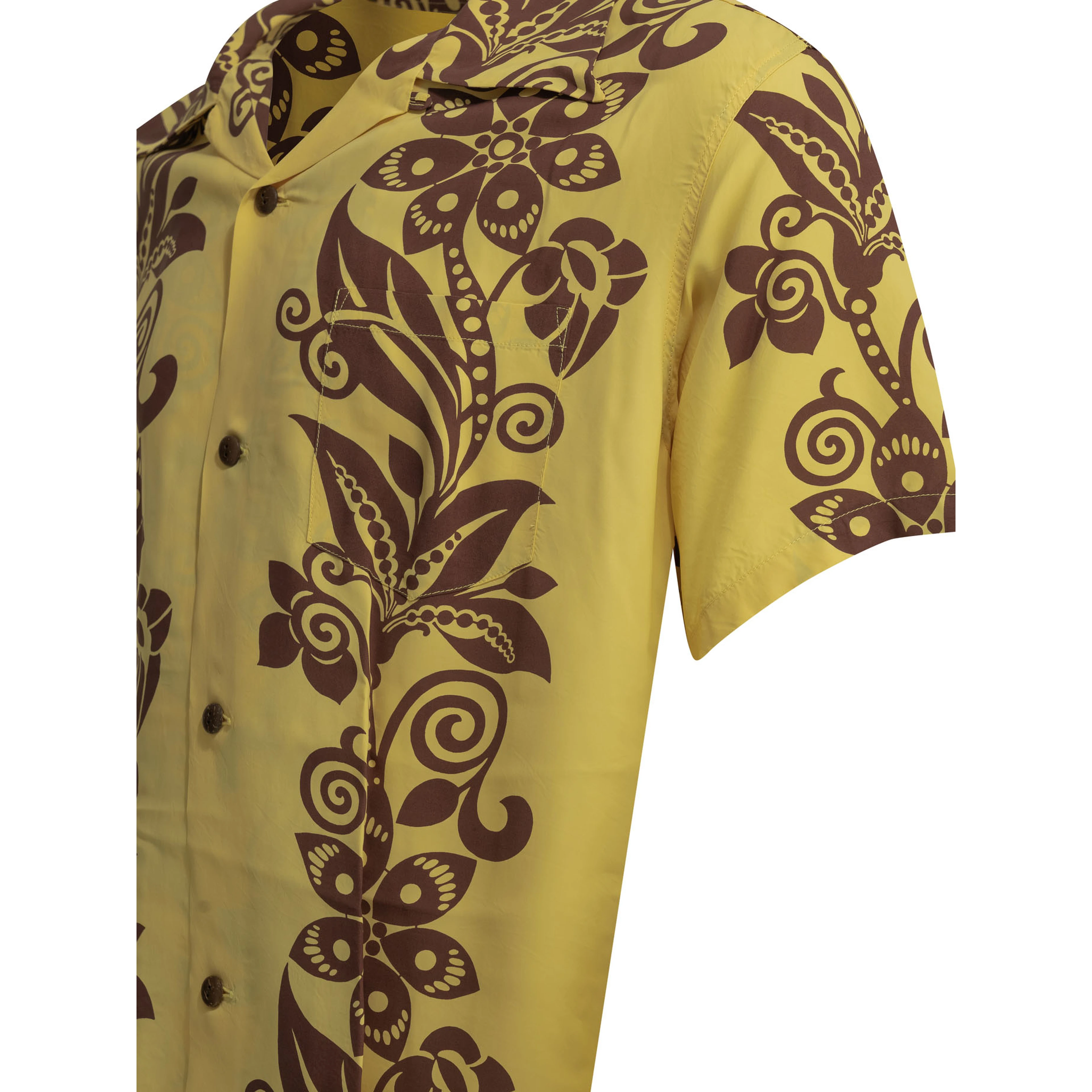 "Pictograph Flower" Casual Shirt