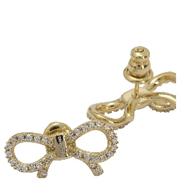 Bow earrings with rhinestones