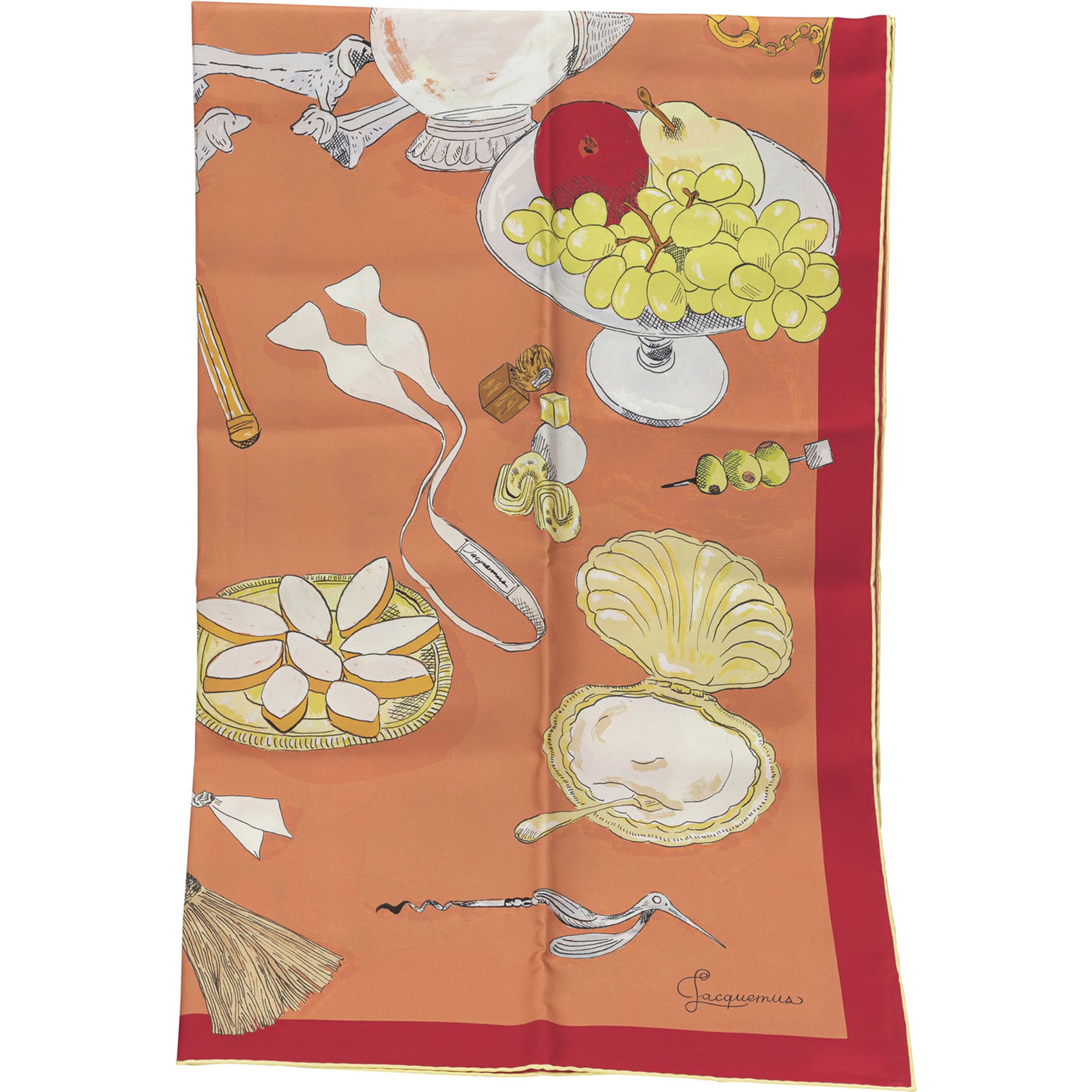 "Le Grand Foulard Cocktail" Silk Scarf