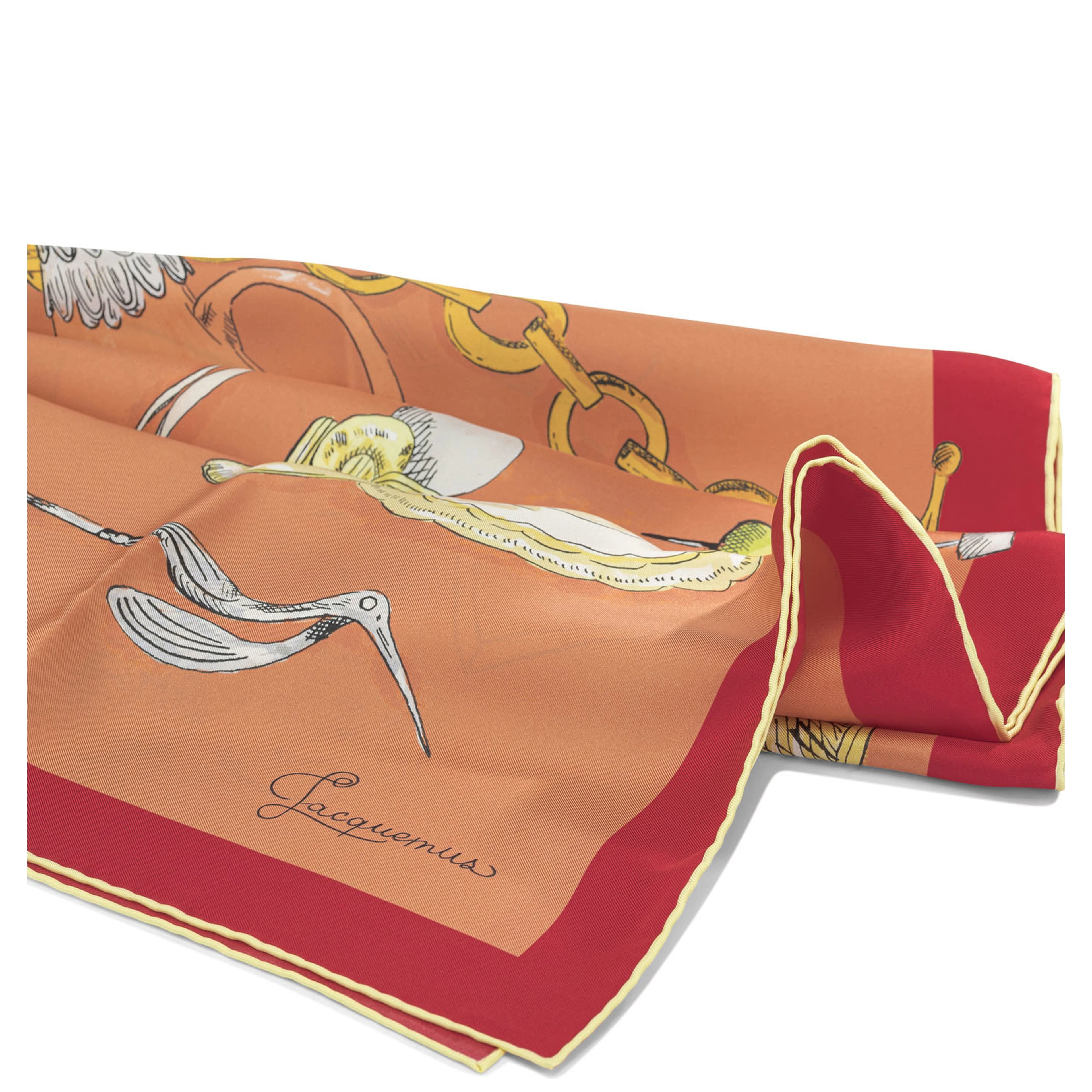 "Le Grand Foulard Cocktail" Silk Scarf
