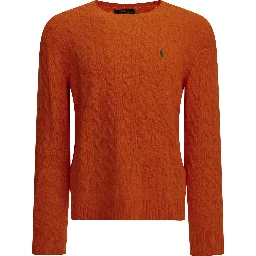 Wool and cashmere crew-neck sweater with logo