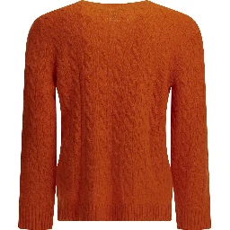 Wool and cashmere crew-neck sweater with logo