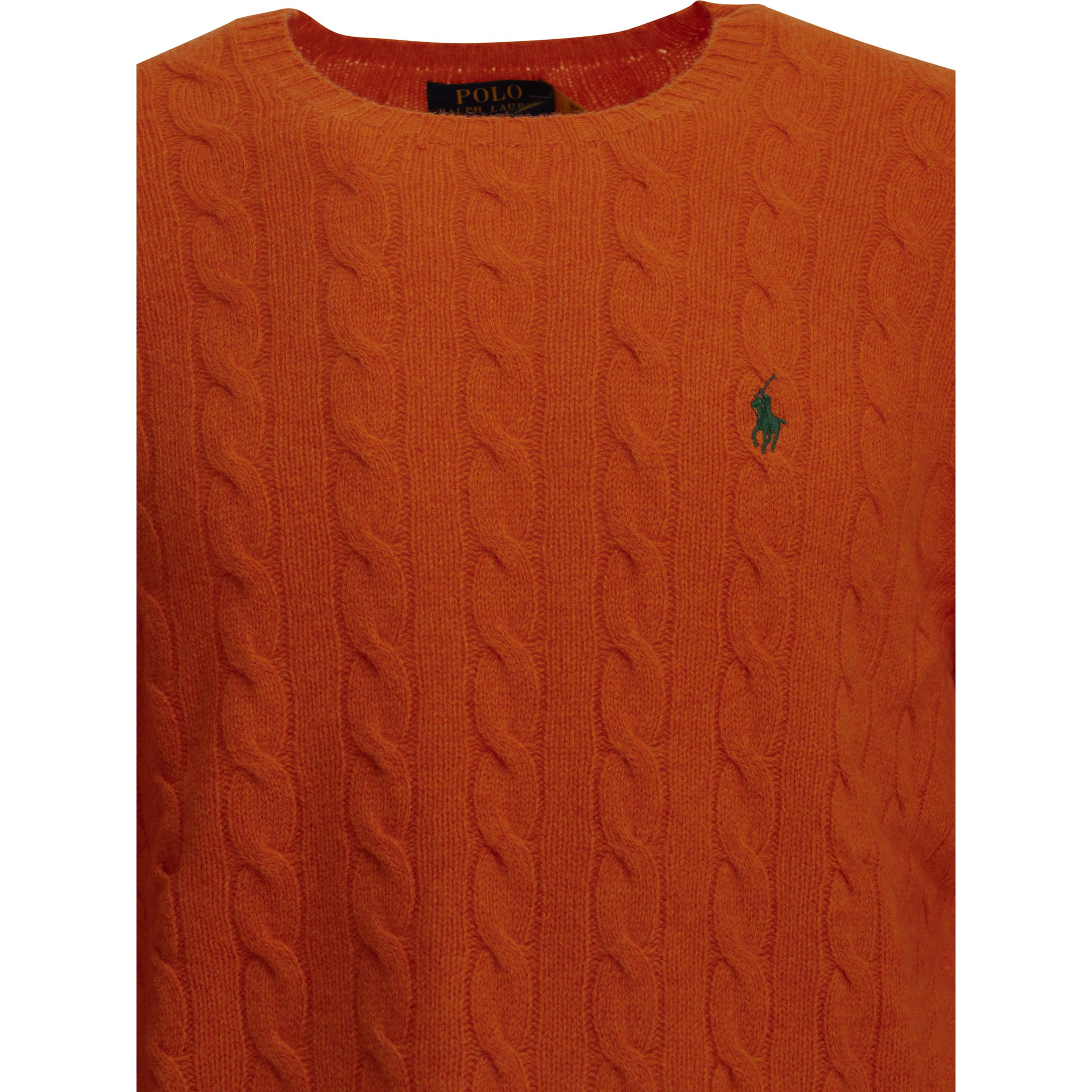 Wool and cashmere crew-neck sweater with logo