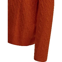 Wool and cashmere crew-neck sweater with logo
