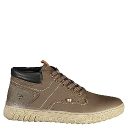 Brown Polyurethane Men's Sneaker