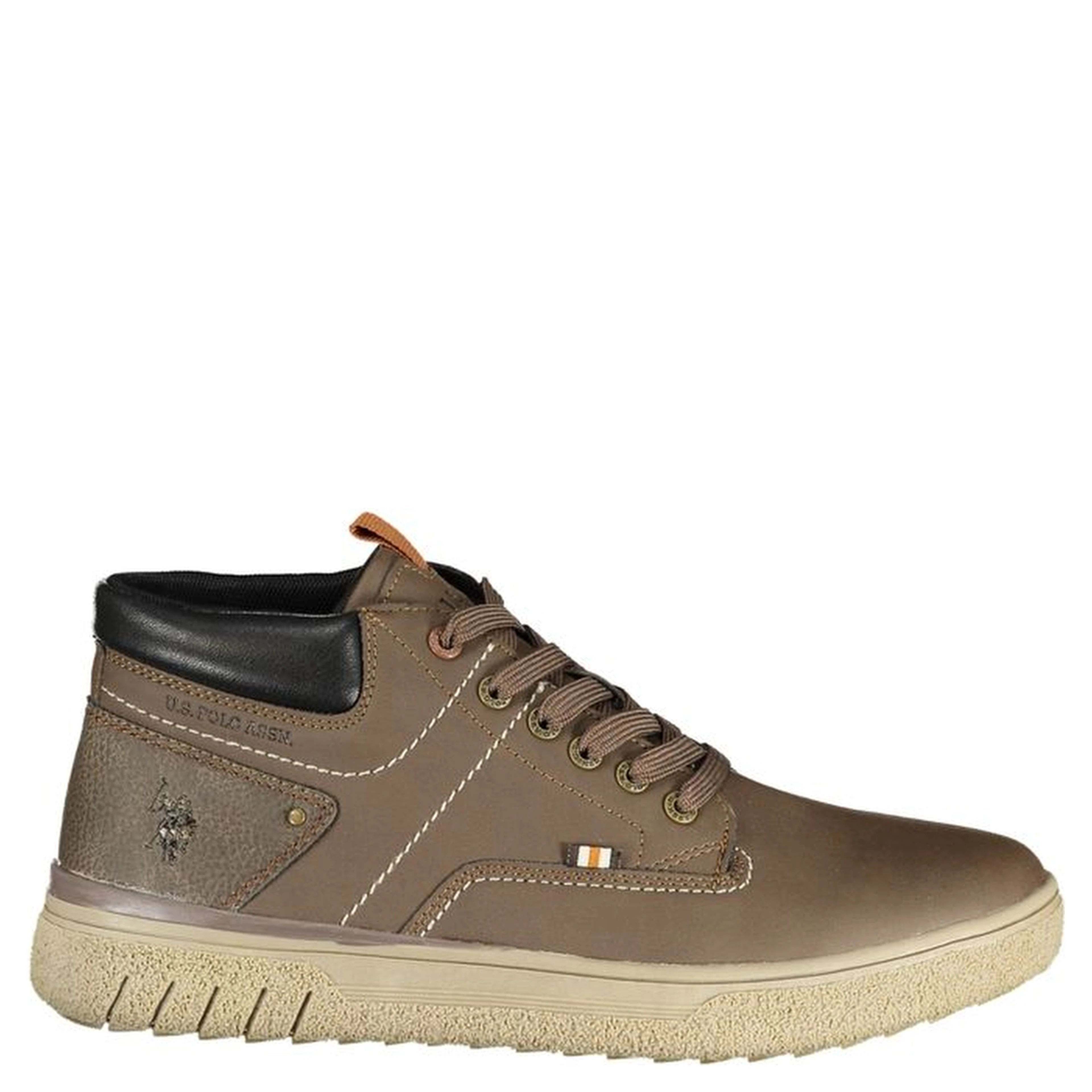 Brown Polyurethane Men's Sneaker